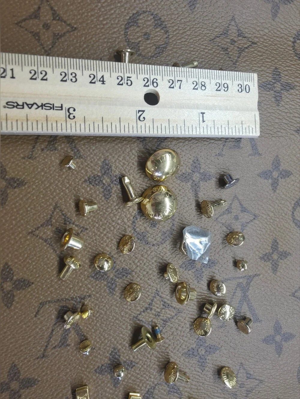 Louis Vuitton Gold Metal Stud and rivets Hardware Assortment
